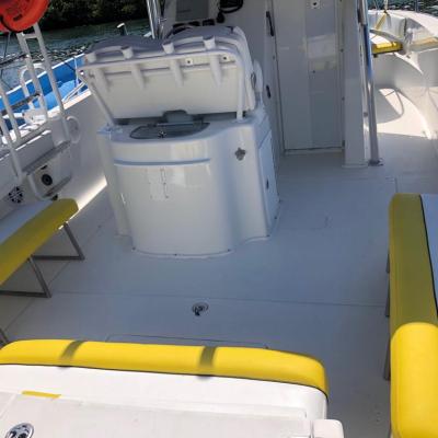 Whale Shark Tour Cancun boat interior