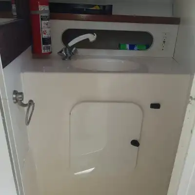 Whale Shark Tour Cancun boat sink