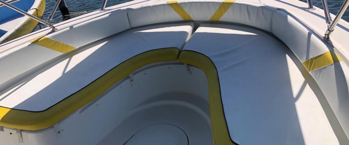 Whale Shark Tour Cancun boat interior