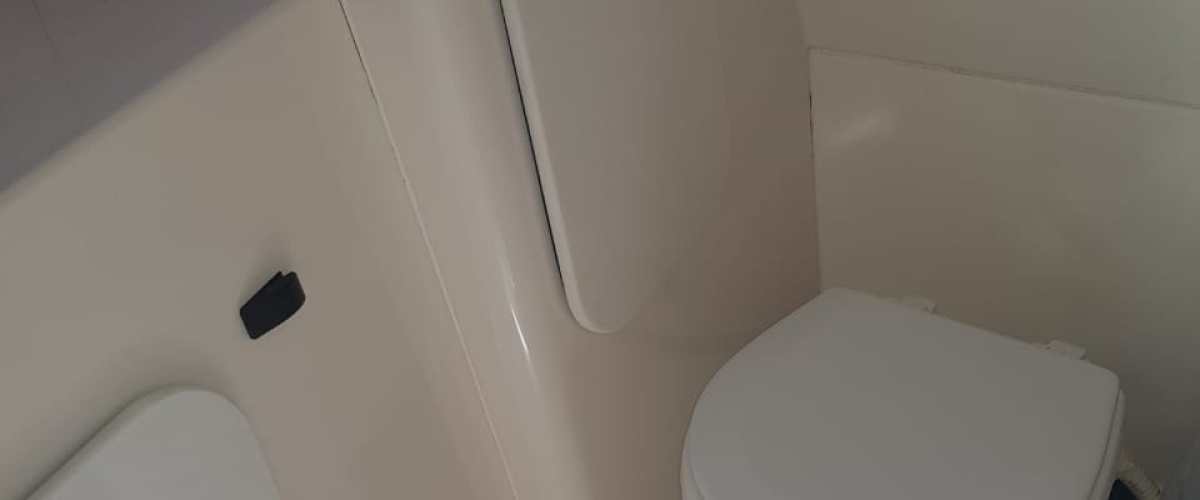 Whale Shark Tour Cancun boat bathroom